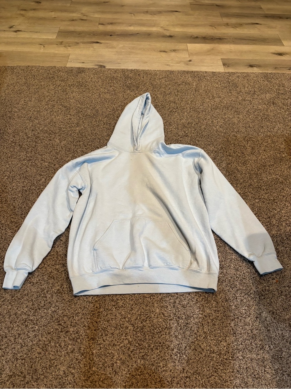 Cute Light Blue Pullover Hoodie